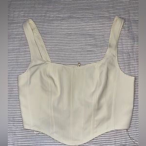Ivory corset crop top